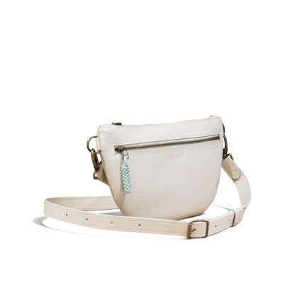 Ayla adjustable half-moon leather crossbody