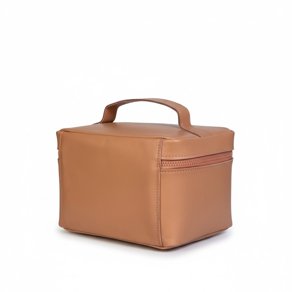 Liv Large Leather Top Handle Vanity