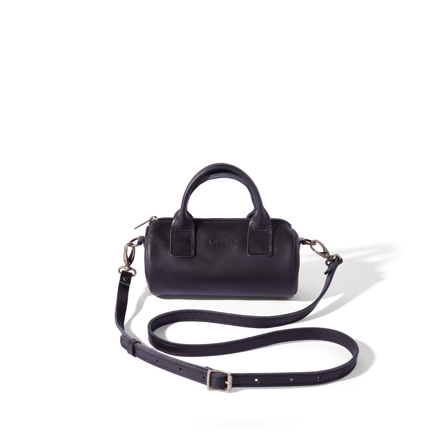 Indo leather mini barrel crossbody