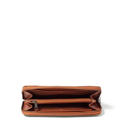 Hayley leather zip-around wallet