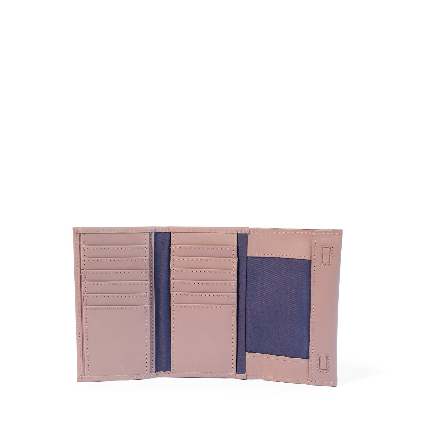Evie Three-Quarter Leather Trifold Wallet - OUTLET