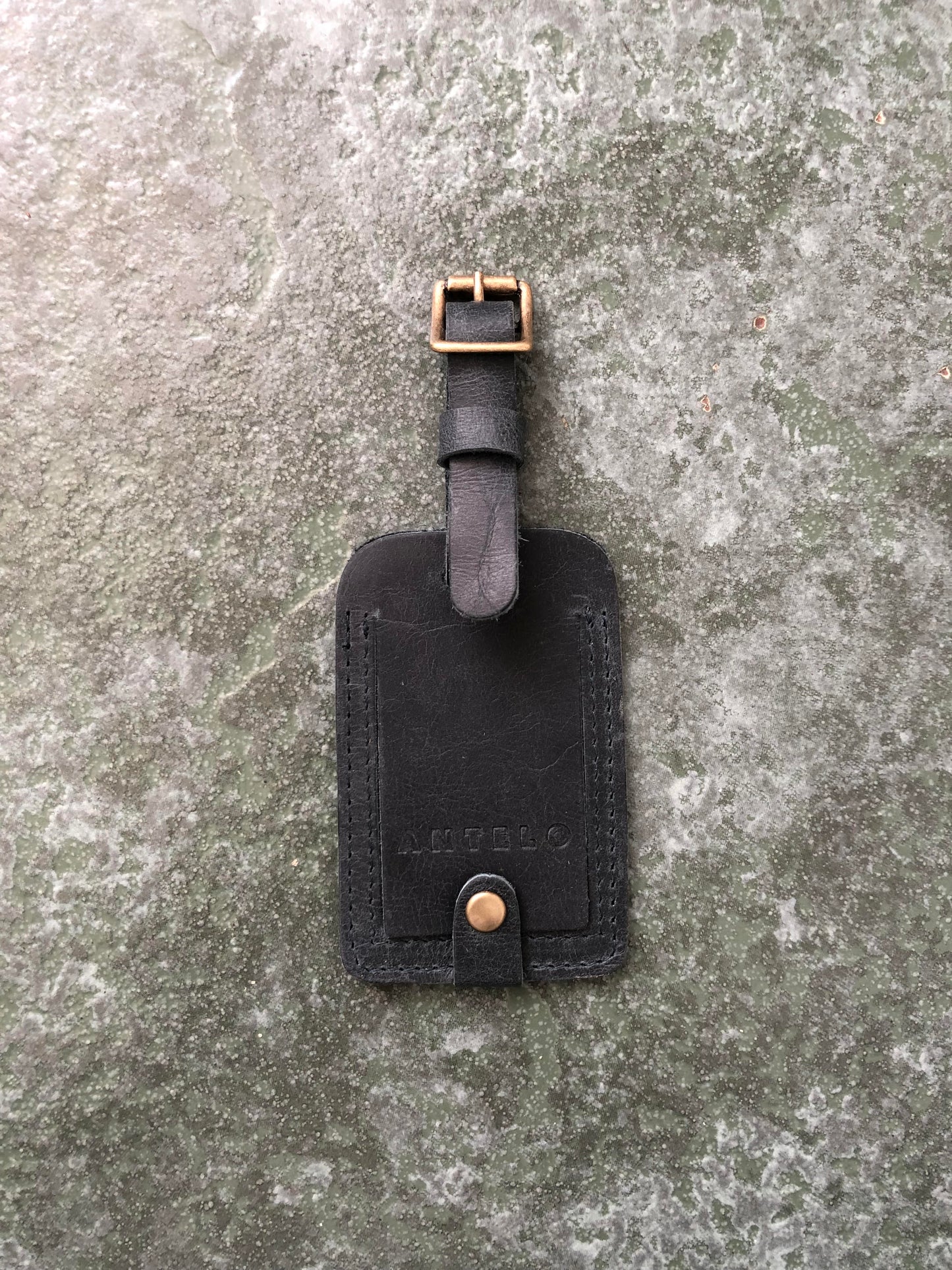 Miles leather luggage tag - CLEARANCE