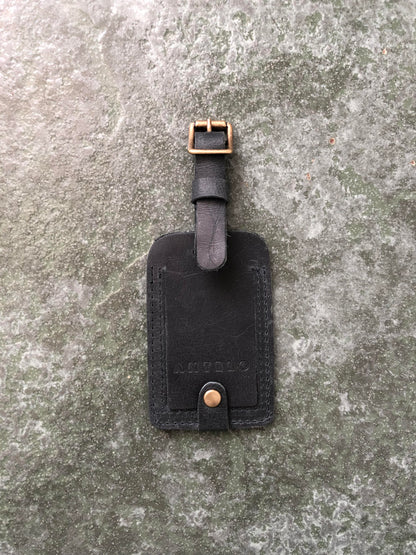 Miles leather luggage tag - CLEARANCE
