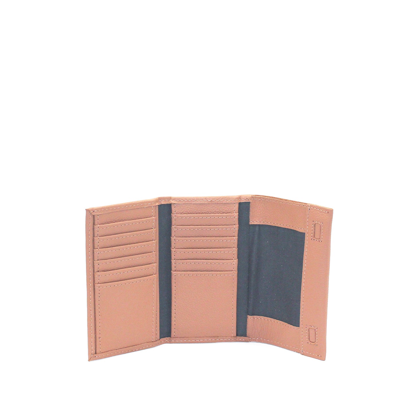 Evie Three-Quarter Leather Trifold Wallet - OUTLET