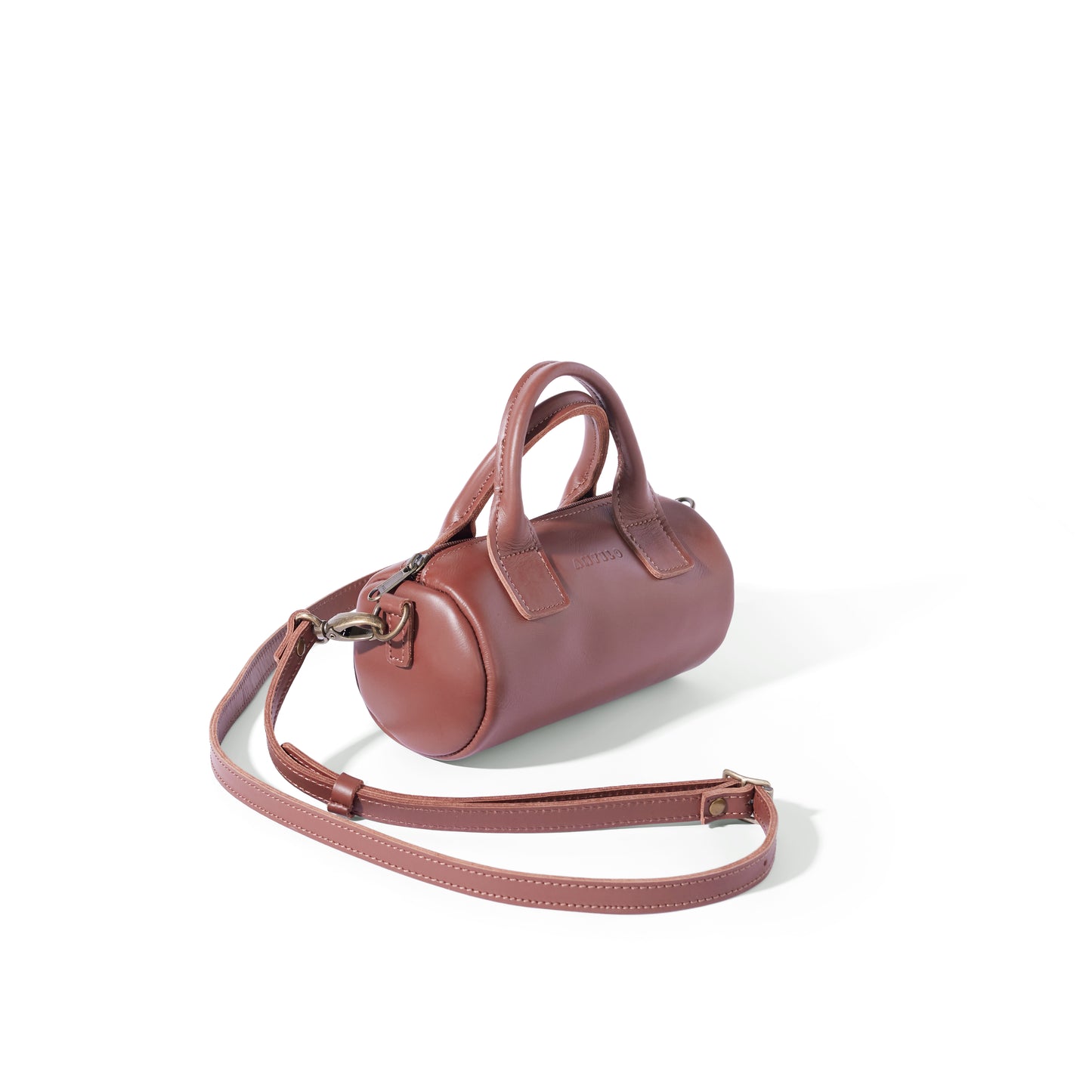Indo leather mini barrel crossbody - CLEARANCE