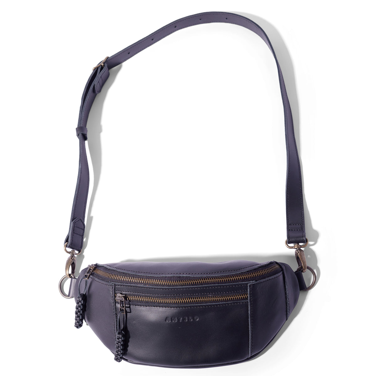 River adjustable leather moon-bag - MINOR FLAW