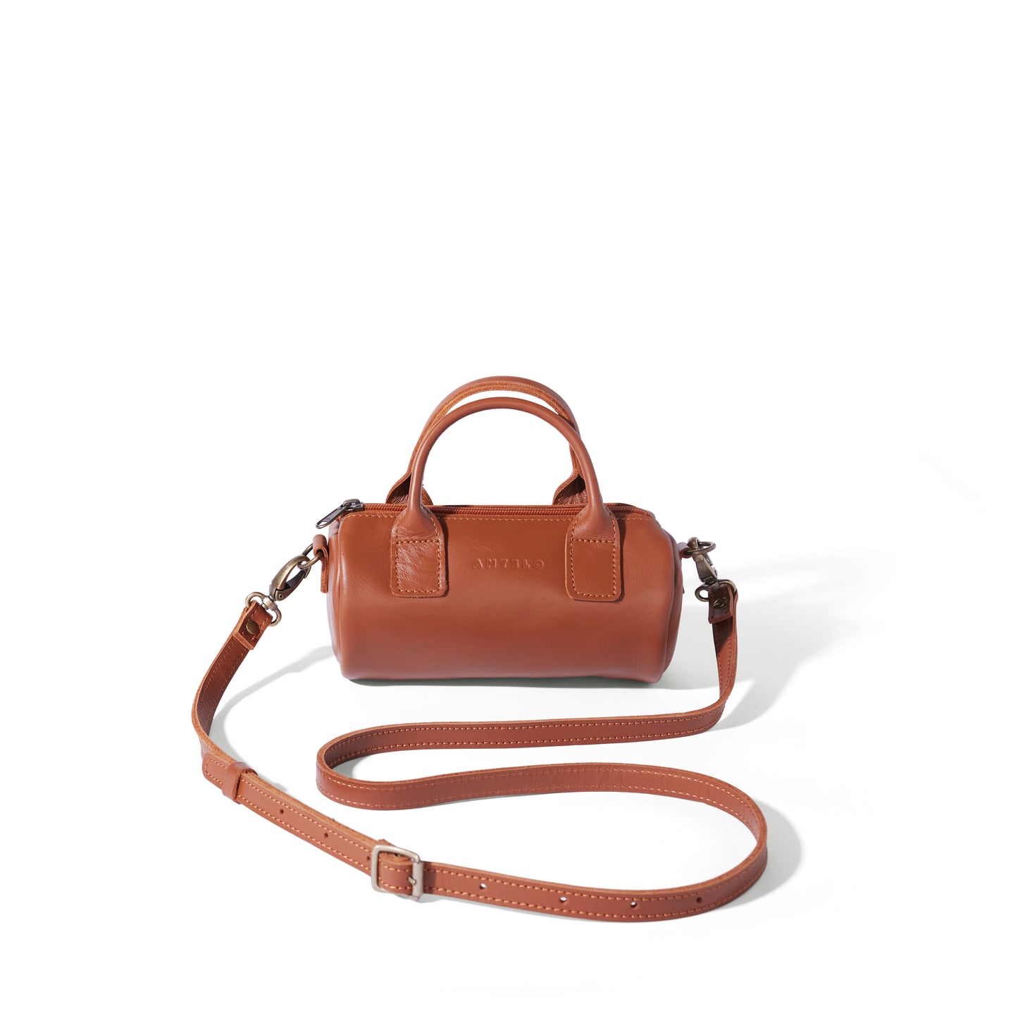 Indo leather mini barrel crossbody