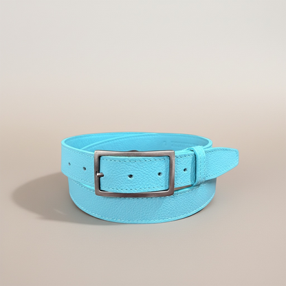 Boxy Big Sis Leather Boyfriend Jeans Belt - Antique Nickel