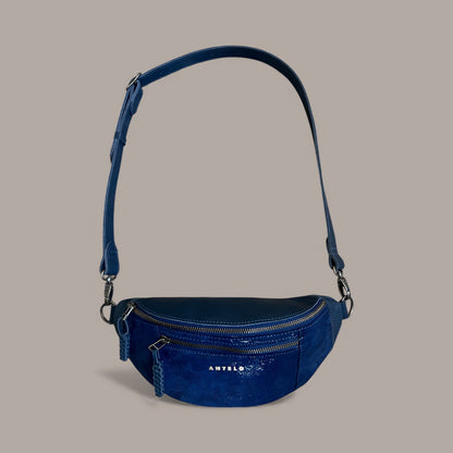 River adjustable leather moon-bag