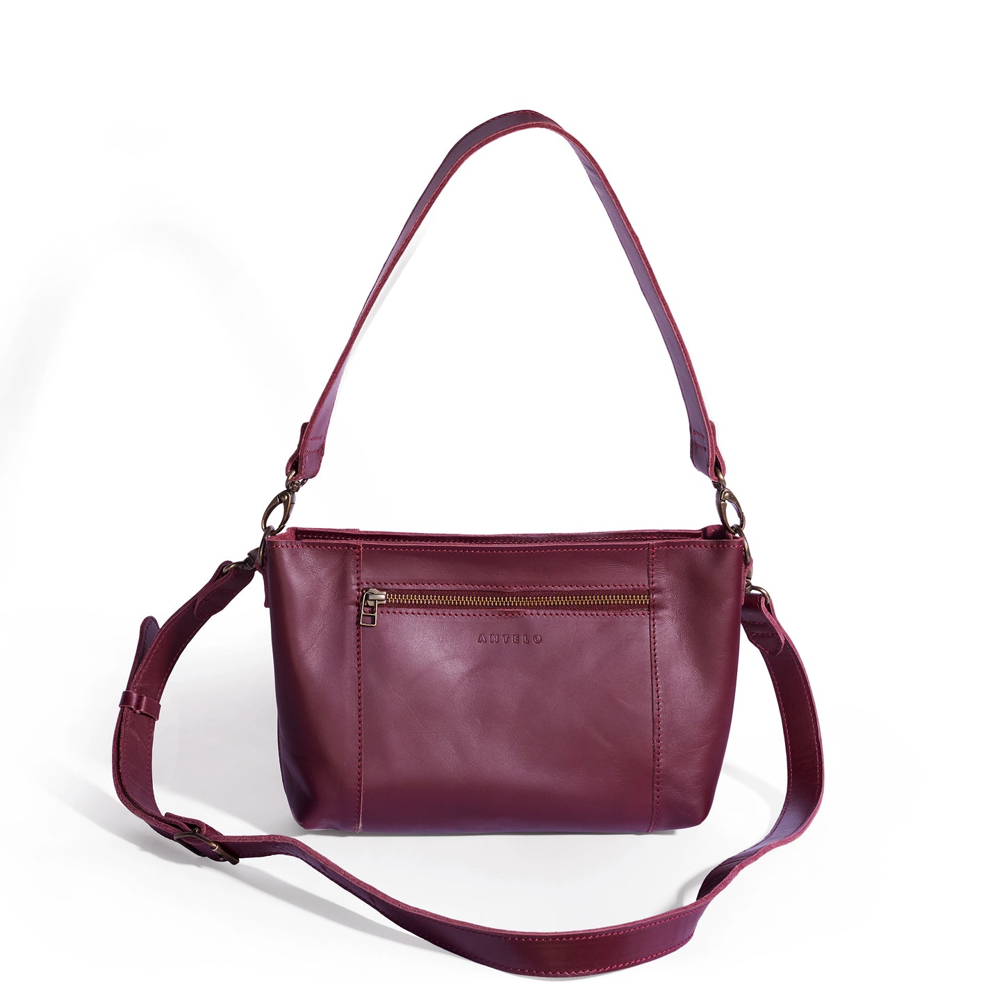 Margo Leather Crossbody + Shoulder Strap