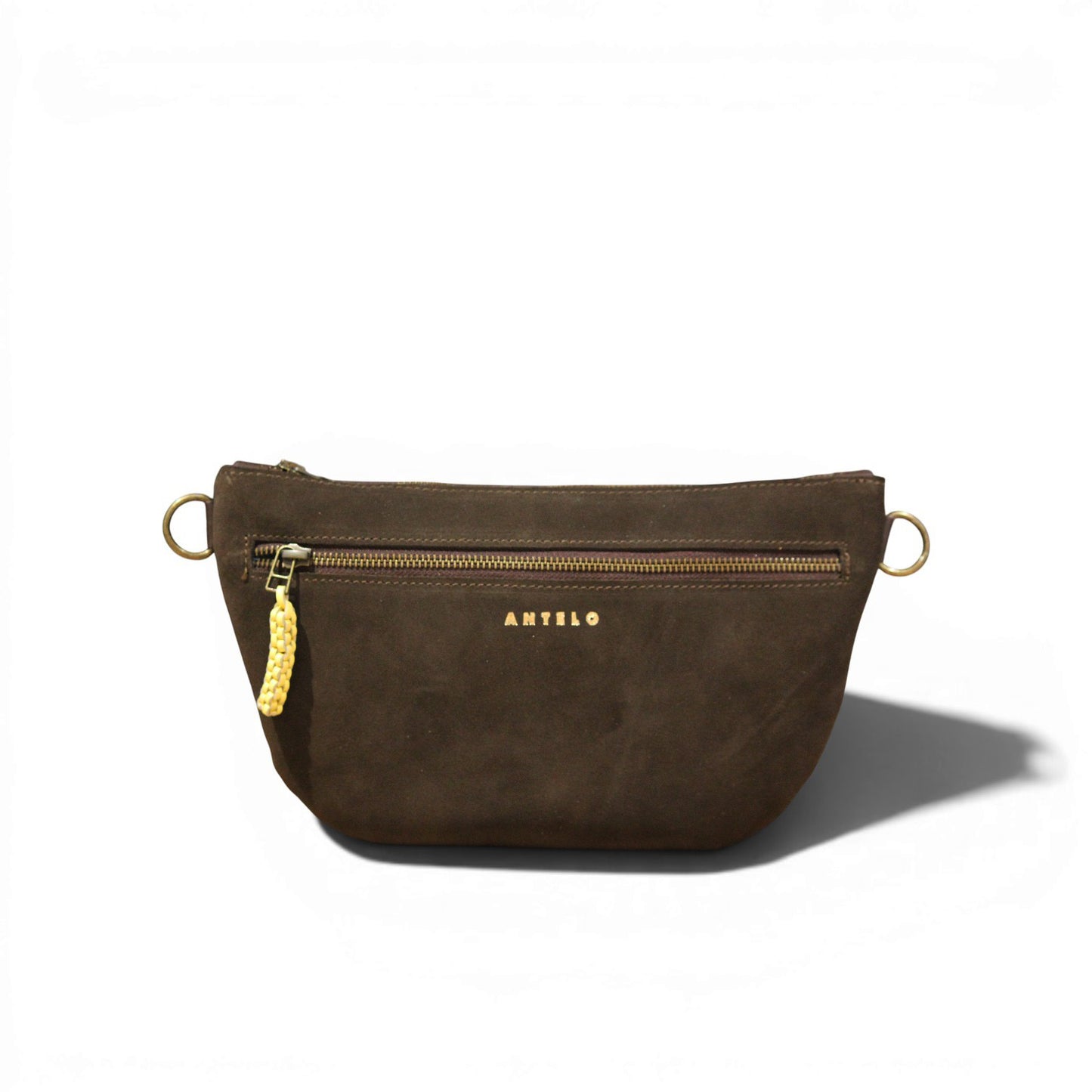 Ayla adjustable half-moon leather crossbody