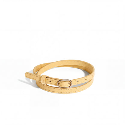 Oval Skinny Sis Leather Boyfriend Jeans Belt