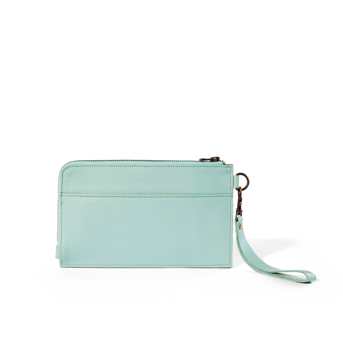 Perry Voyager Leather Travel Wallet - MINOR FLAW Turquoise Mint