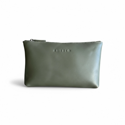 Norris leather zip pouch