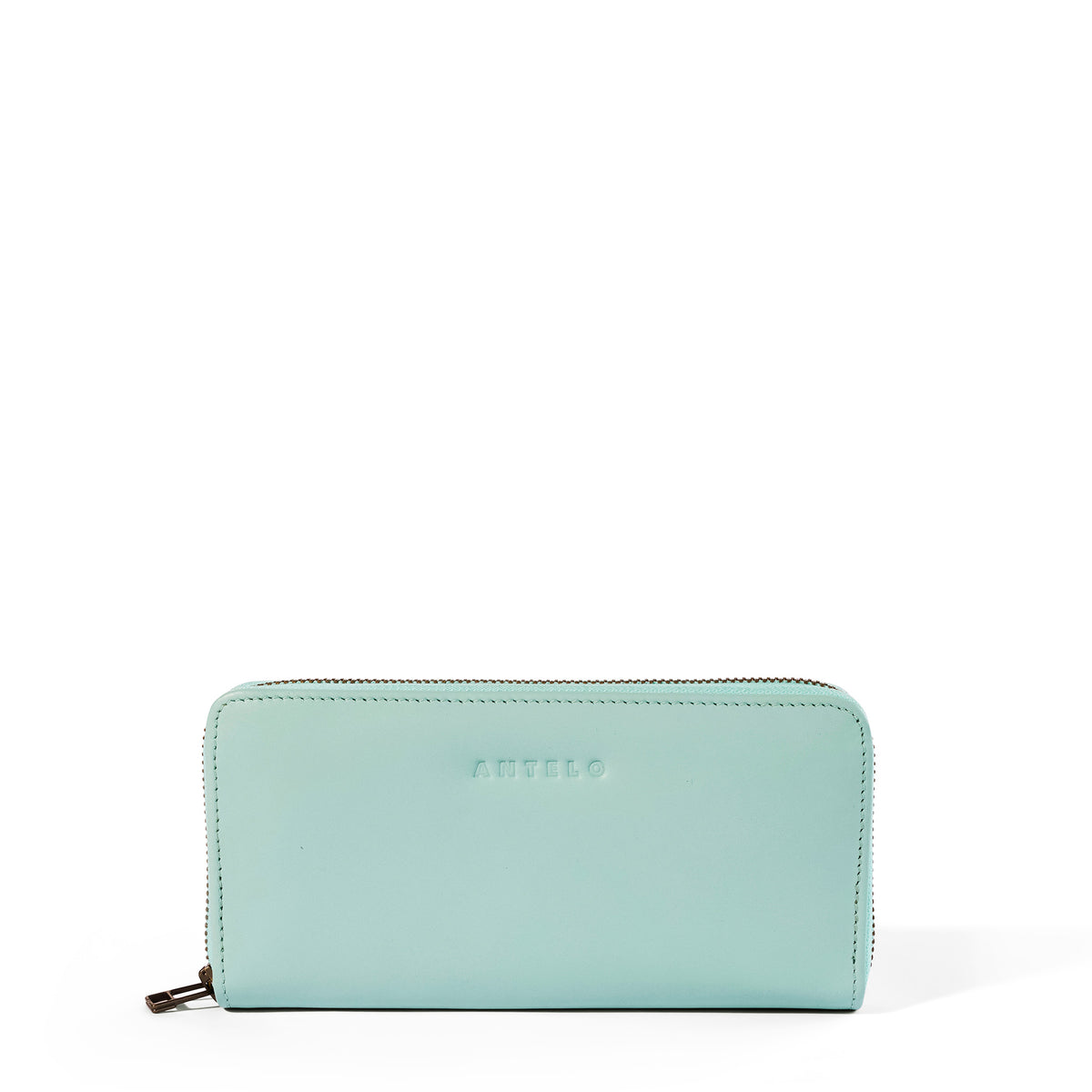 Hayley ladies leather zip-around wallet - MINOR FLAW  Turquoise Mint
