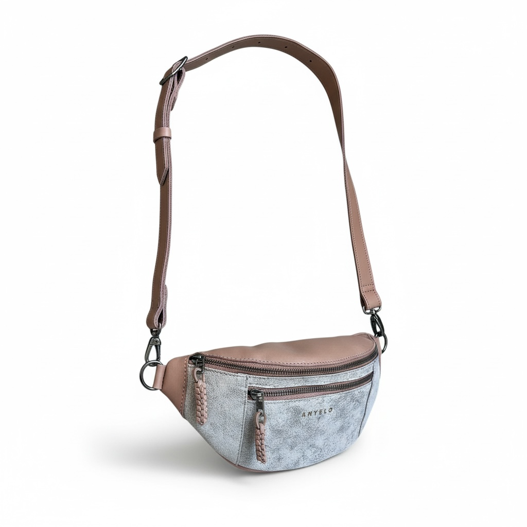River adjustable leather moon-bag
