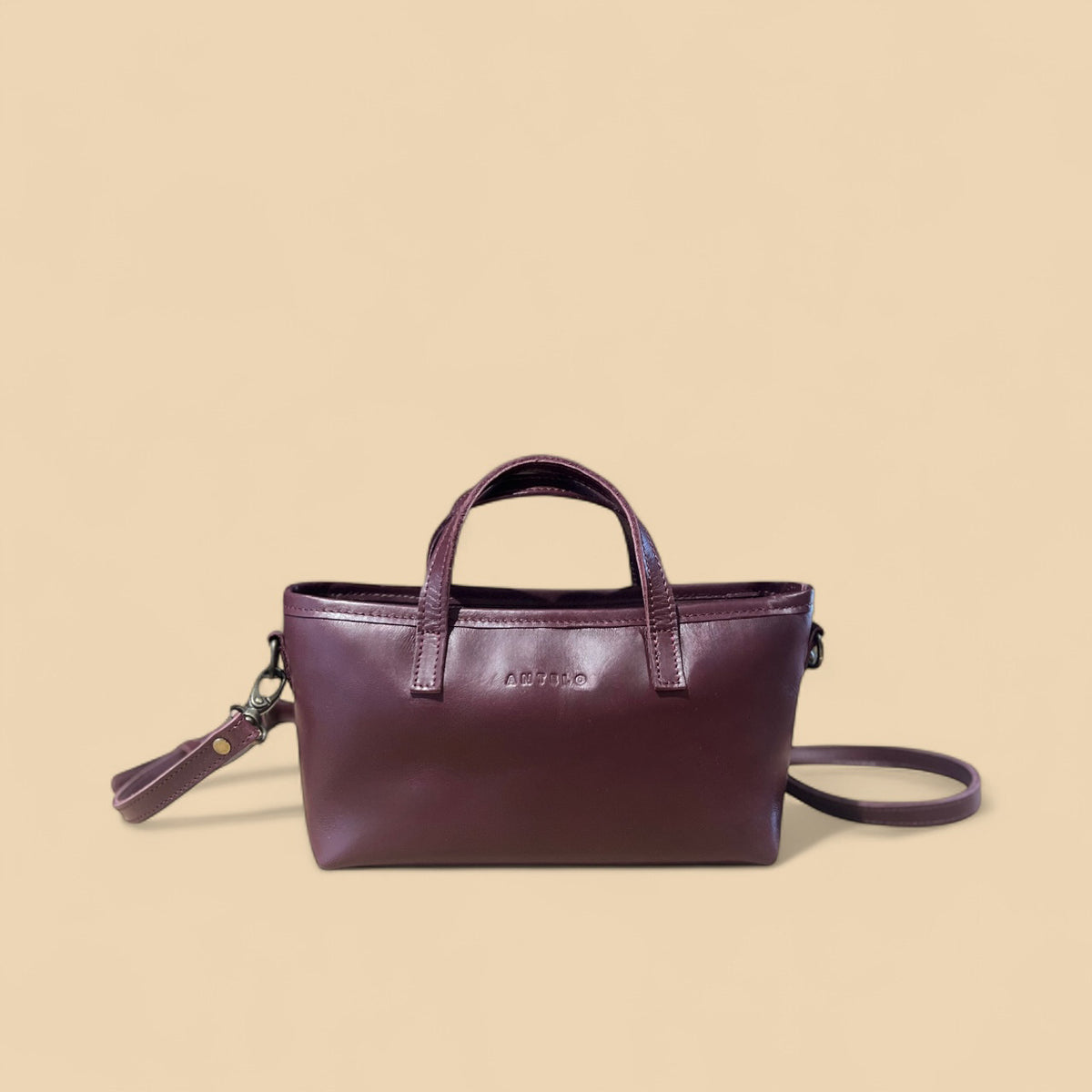 Zeta Mini leather crossbody tote - MINOR FLAW