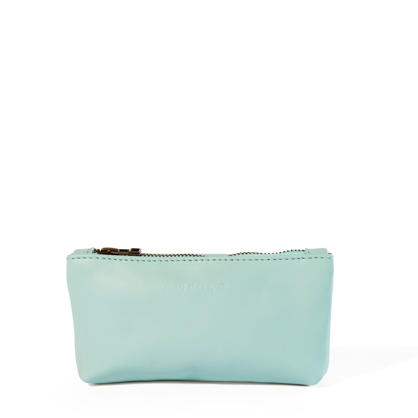 Sofia leather zip pouch
