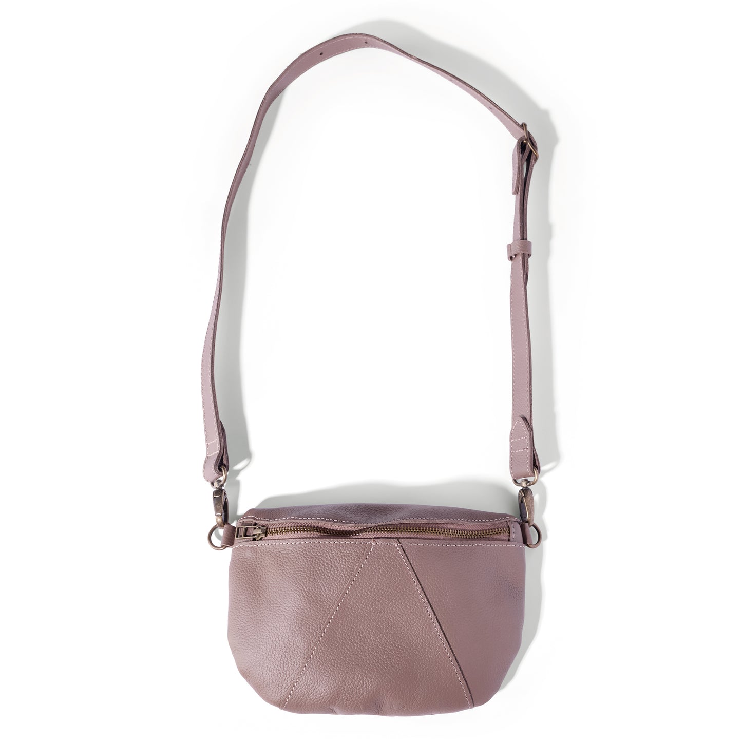 Ruby Classic leather adjustable moon-bag crossbody