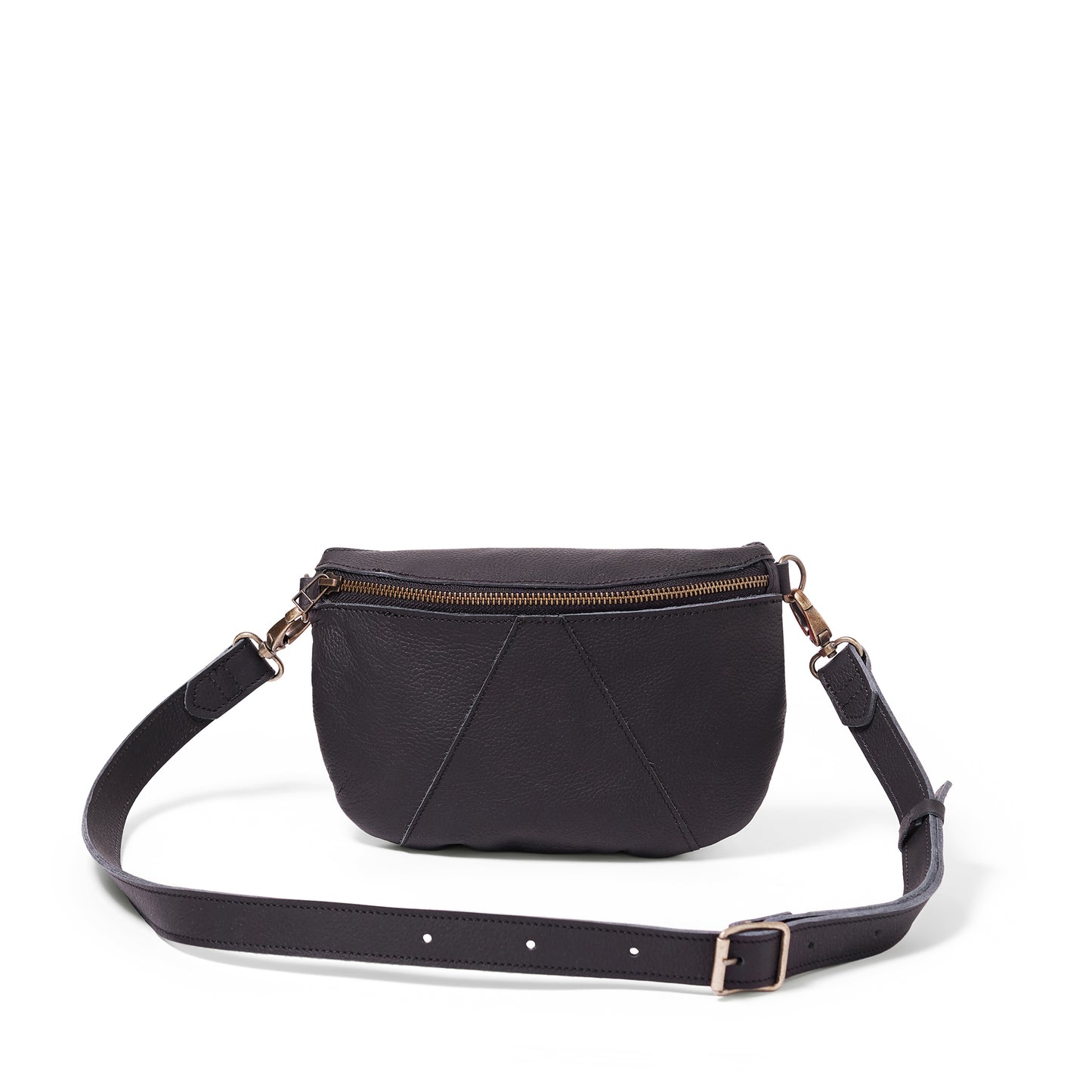 Ruby Classic leather adjustable moon-bag crossbody