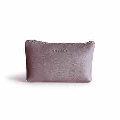 Norris leather zip pouch