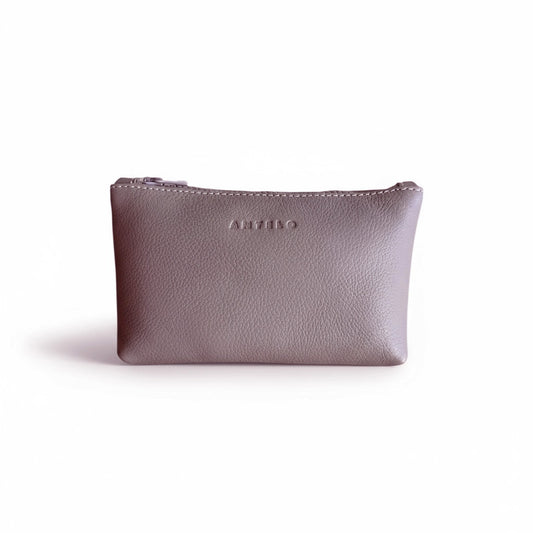 Norris leather zip pouch