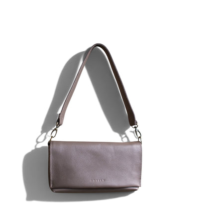 Freya East-West leather shoulder bag
