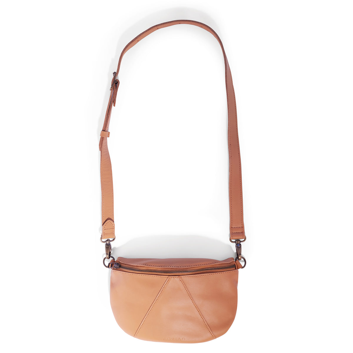 Ruby classic leather adjustable moon-bag crossbody - MINOR FLAW
