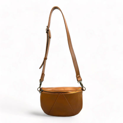 Ruby classic leather adjustable moon-bag crossbody - MINOR FLAW