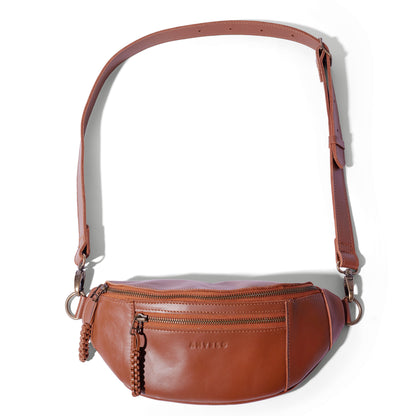 River adjustable leather moon-bag - MINOR FLAW