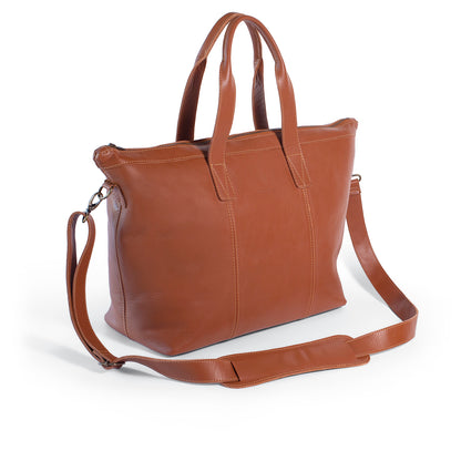 Murray leather overnight bag