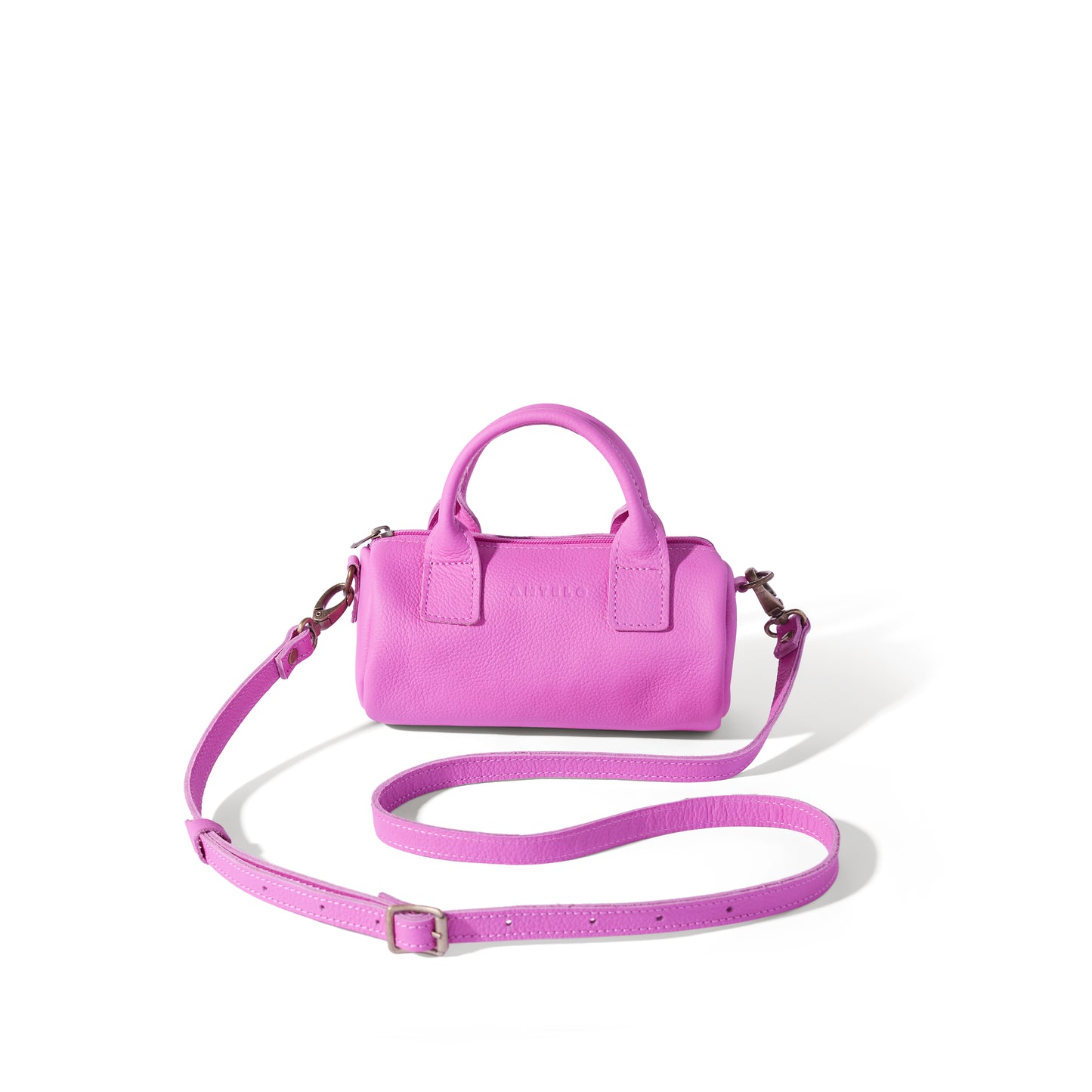 Indo leather mini barrel crossbody