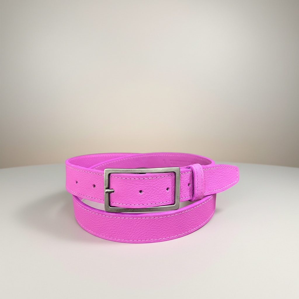 Boxy Big Sis Leather Boyfriend Jeans Belt - Antique Nickel