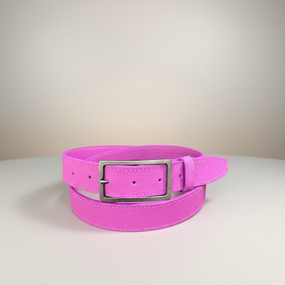 Boxy Big Sis Leather Boyfriend Jeans Belt - Antique Nickel