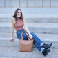 Selena unlined Leather Tote - SALE