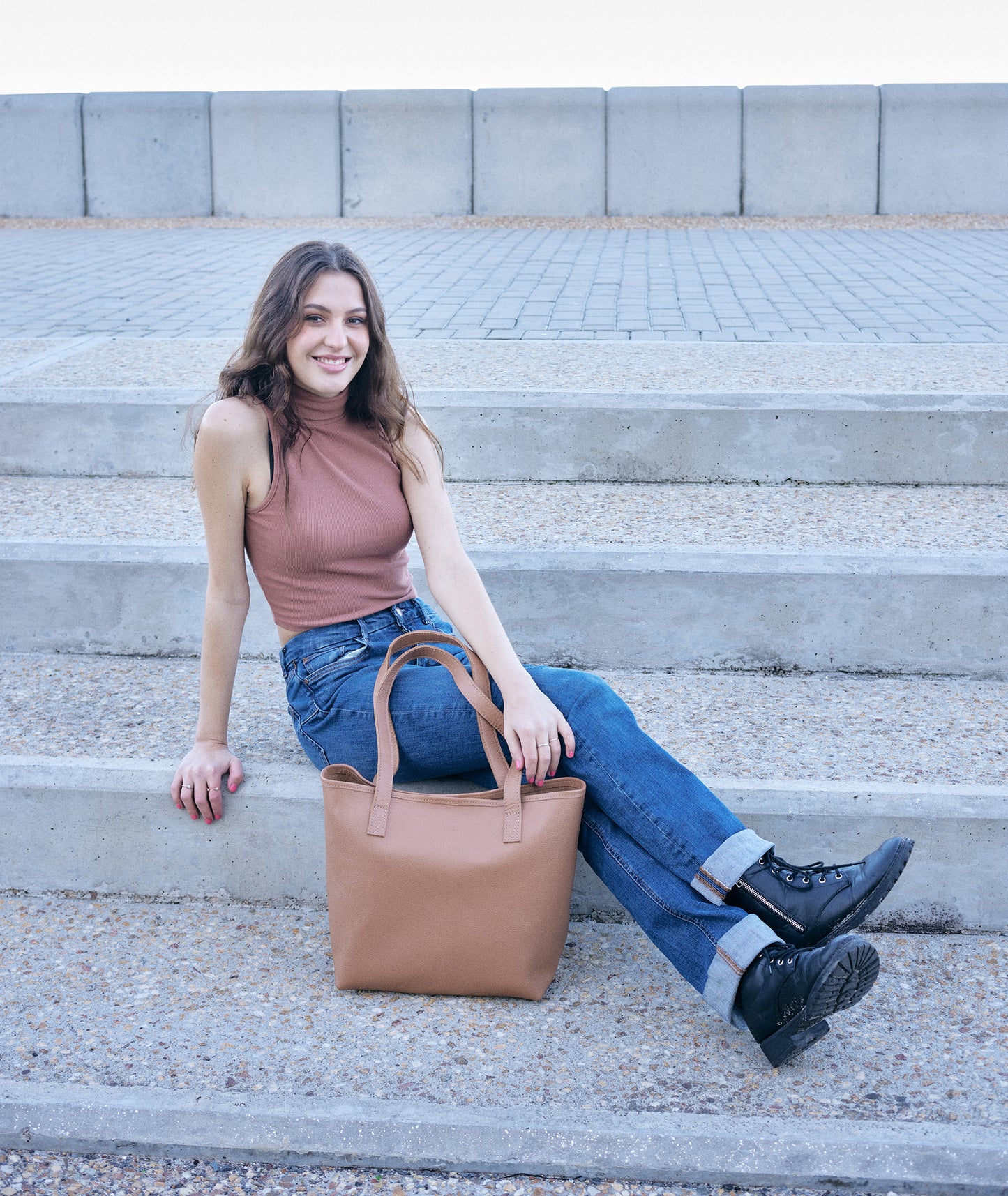 Selena unlined Leather Tote - SALE