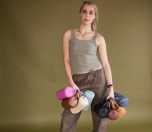 Indo leather mini barrel crossbody - CLEARANCE