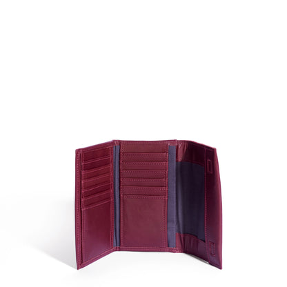 Evie Three-Quarter Leather Trifold Wallet