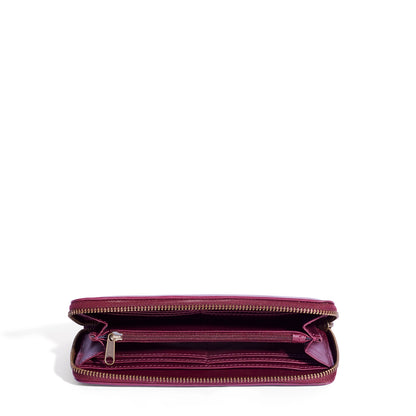 Hayley leather zip-around wallet