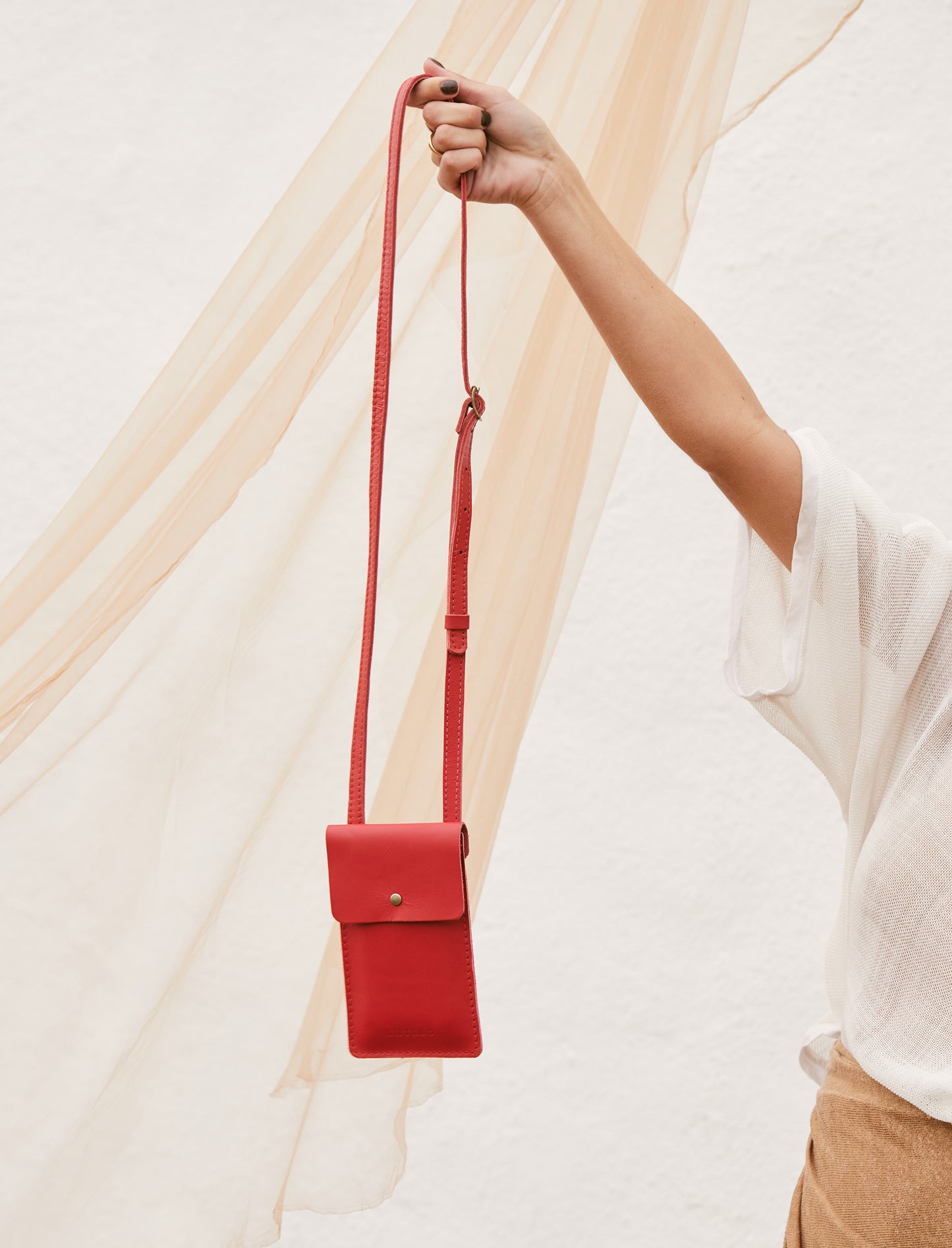 Benji Minimalist Leather Phone Bag
