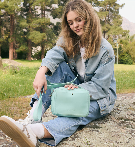 Nixie Leather Camera Crossbody