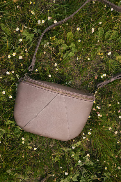 Ruby Classic leather adjustable moon-bag crossbody