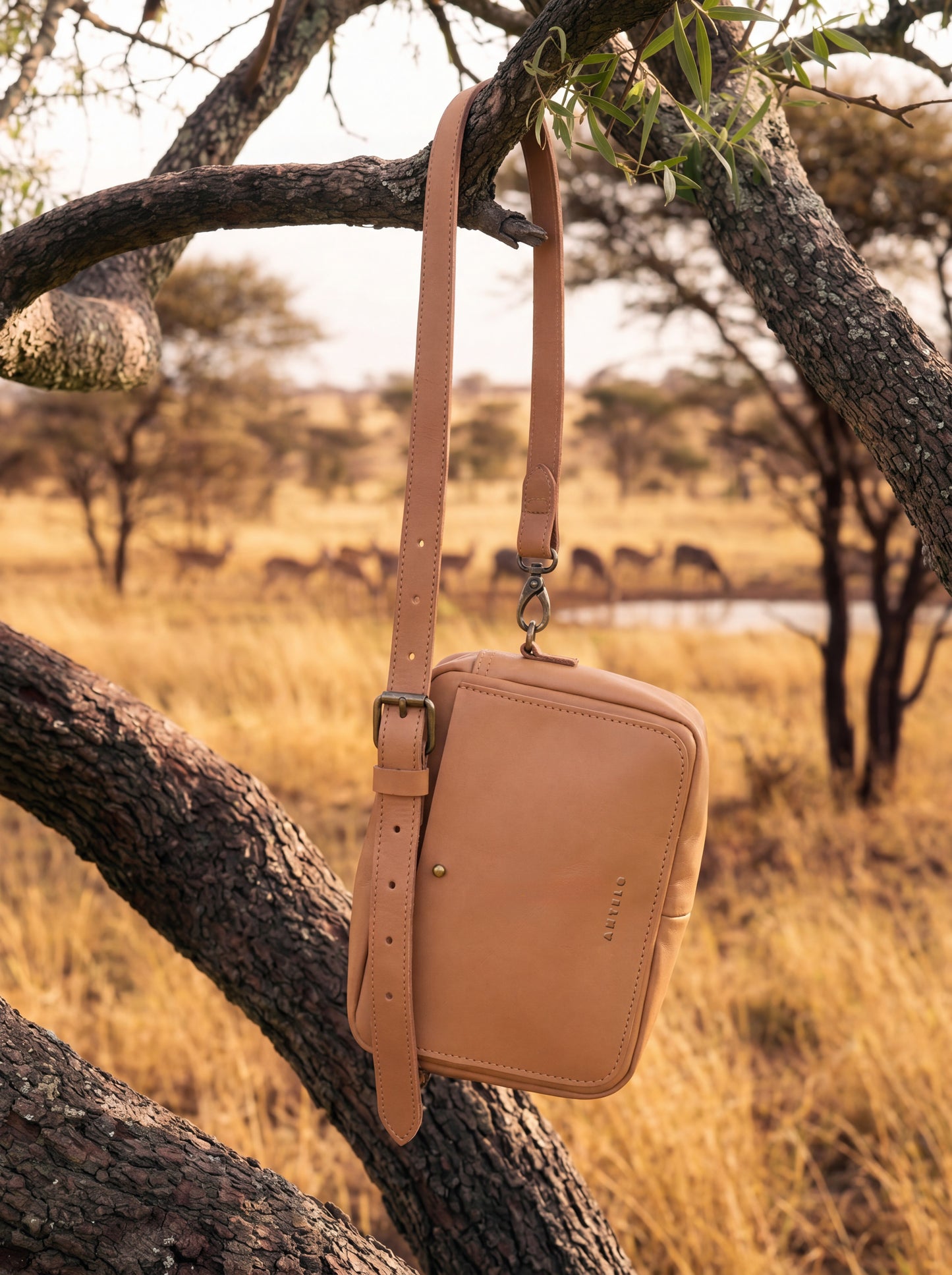 Nixie Leather Camera Crossbody - END OF SEASON