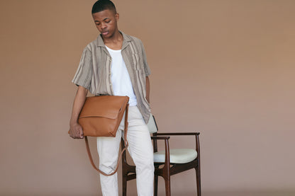 Colby 15" Minimalist Leather Laptop Sling - CLEARANCE