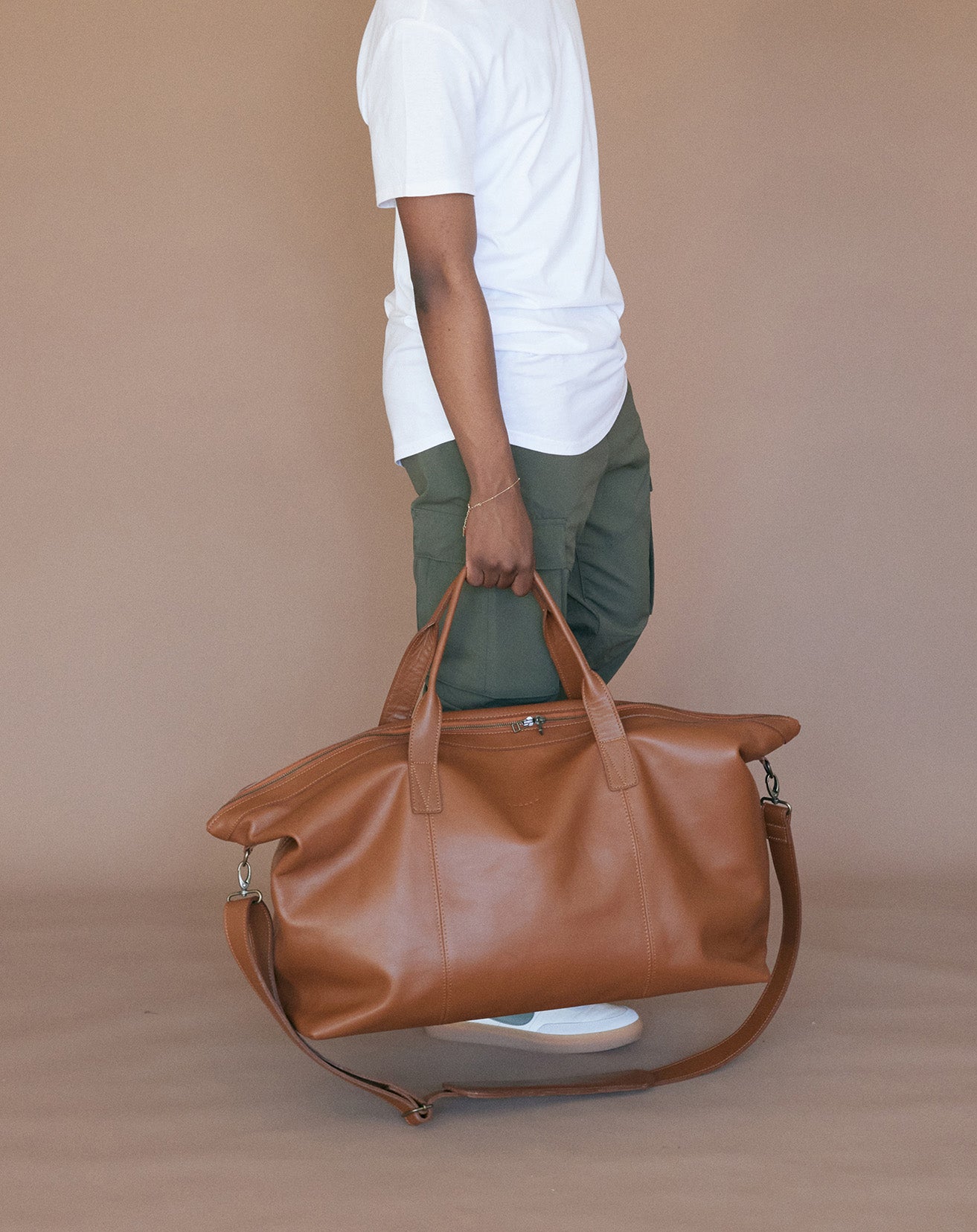 Oliver leather travel weekender