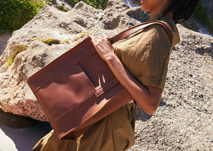 Delta North-South Business Leather Tote Bag