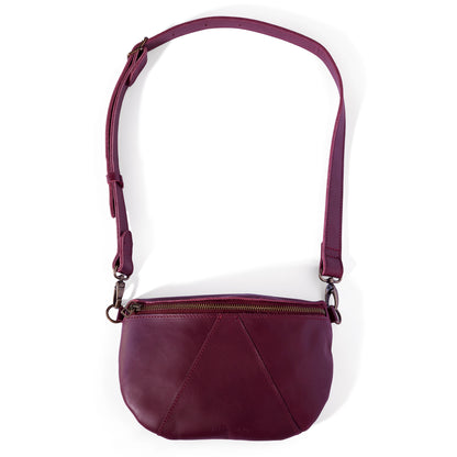 Ruby Classic leather adjustable moon-bag crossbody