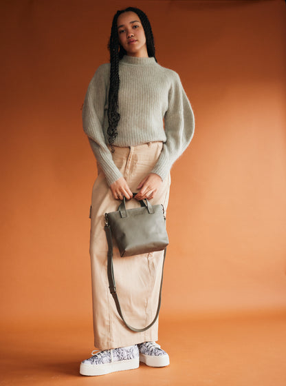 Zazi Petite leather crossbody tote