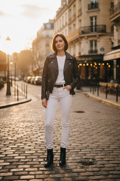 Oval Big Sis Leather Boyfriend Jeans Belt