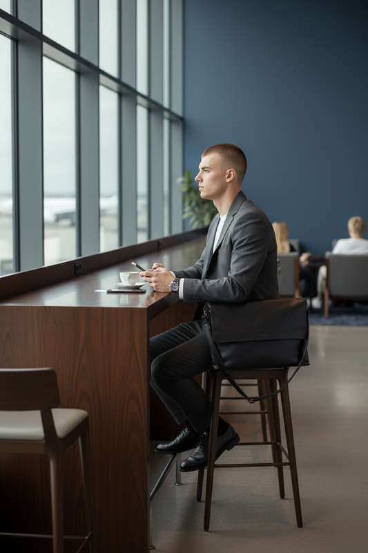 Colby 15" Minimalist Leather Laptop Sling - MADE TO ORDER